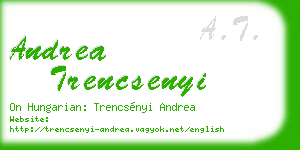 andrea trencsenyi business card